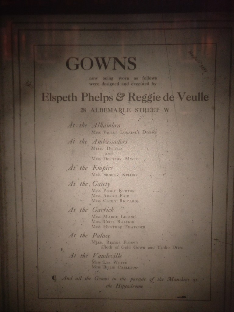 List of productions where costumes were provided by Elspeth Phelps