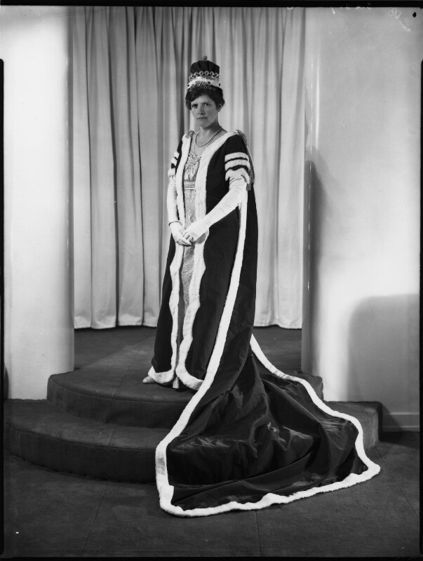Margaret Haig Mackworth (née Thomas) 2nd Viscountess Rhondda, photographed by Bassano Ltd in 1937