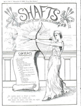 Cover of first edition of Shafts magazine, published November 1892