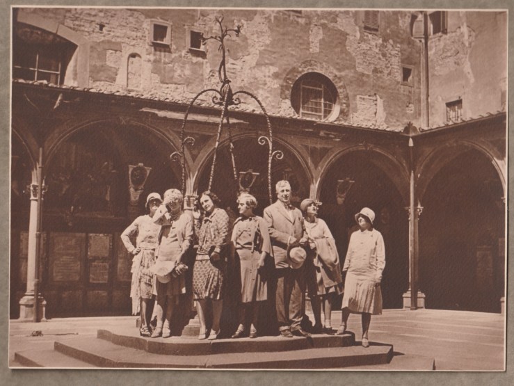 William Randolph Hearst and some of his guests on a Grand Tour of Italy between the wars.
