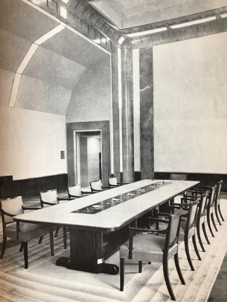 Board room for the directors of Hays Wharf designed by Betty Joel